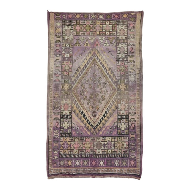 Vintage Moroccan Area Rug - 9.8 X 5.8 Ft For Sale