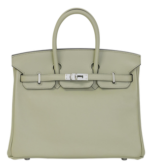 Hermès Birkin 25 Sauge Swift Palladium Hardware 2015