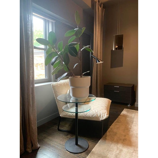 This is a rare vintage postmodern side table manufactured by the renowned Italian design brand Fly Line. Embracing the...