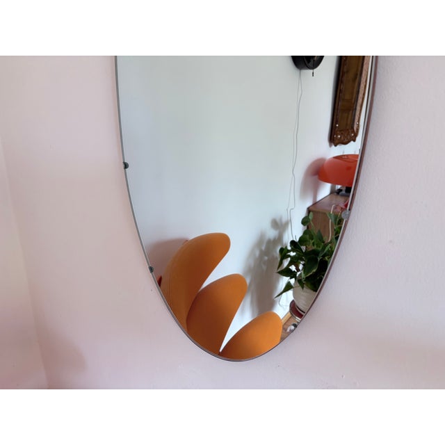 1960s Vintage Oval Rockabilly Mirror, 1960s For Sale - Image 5 of 12