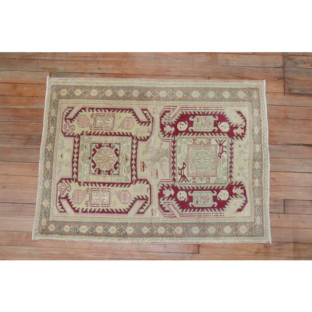 Textile Vintage Zabihi Collection Turkish Anatolian Rugs - A Pair - 2'5" x 3'3" For Sale - Image 7 of 12