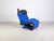 Postmodern Wink Chair in Black and Blue Upholstery by Toshiyuki Kita for Cassina For Sale - Image 3 of 10