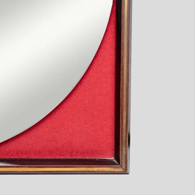 Red Rosewood Frame Mirror by Carlo De Carli, 1960s For Sale - Image 8 of 10