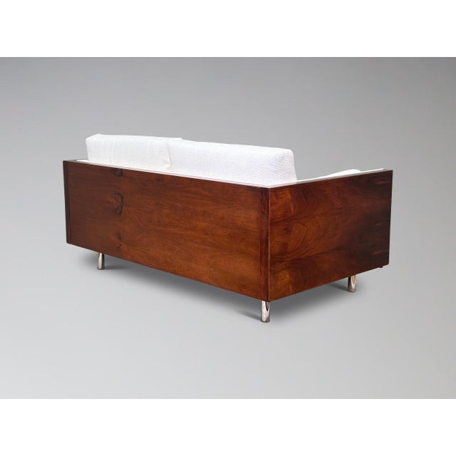 Wood Restored Vintage Rosewood Case Sofa Loveseat Attr. Milo Baughman For Sale - Image 7 of 12