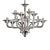 Luxury Transparent Murano Glass Chandelier – Modern Linear Design For Sale