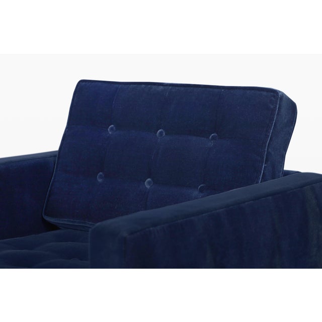 Ink Blue Mid-Century Modern Lounge Chairs by Florence Knoll for Knoll International For Sale - Image 8 of 15