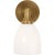 Wilton Single Bath Light in Hand-Rubbed Antique Brass with White Glass Designer: Chapman & Myers Height: 10.25" Extension:...