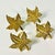 1980s Vintage Boho Chic Adirondack Arts & Crafts Rustic Brass Maple Leaf Napkin Rings - Set of 4 For Sale - Image 16 of 16