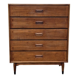 1960s Lane Acclaim 5 Drawer Tall boy Dresser For Sale