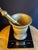 18th Century Heavy Cast Brass Lathe-Turned Mortar and Pestle For Sale - Image 15 of 15