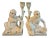 Italian Ceramic Monkey Candlesticks - a Pair For Sale