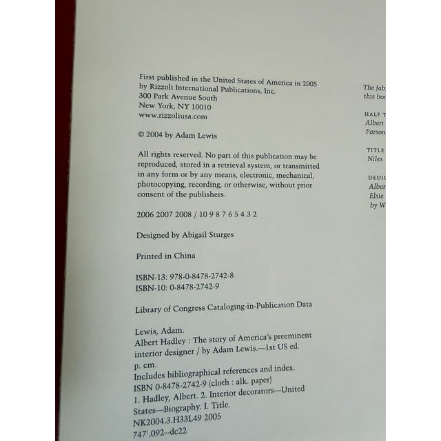 Albert Hadley, the Story of America's Preeminent Interior Designer. Signed For Sale - Image 4 of 8