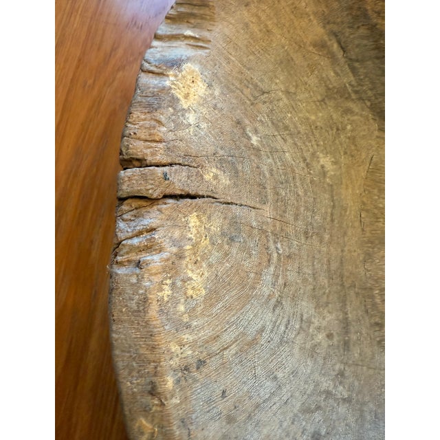 Early 20th Century Large Antique Wood Dough Bowl For Sale - Image 5 of 8