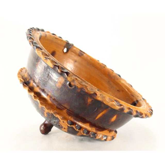 Circa 1900 Barrio De La Luz Puebla Pottery Hanging Planter Cache Pot Barro Vidriado For Sale - Image 11 of 18