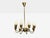 1950s Mid-Century Modern Fog & Mørup, Tulip Chandelier, Opal Glass, Brass For Sale - Image 4 of 12