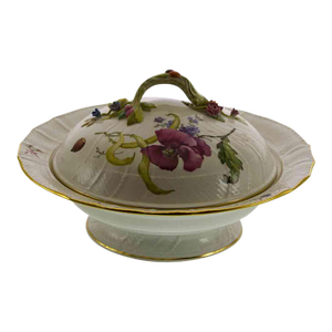 1980’s Vintage/New KPM Vegetable Dish & Cover Neuosier Elegance of Nature