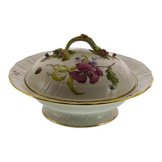 1980’s Vintage/New Old Stock KPM Vegetable Dish & Cover Neuosier Elegance of Nature For Sale