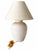 1980s 1980s White Textured Urn Table Lamp With Raised Bands and Cream Empire Shade For Sale - Image 5 of 9