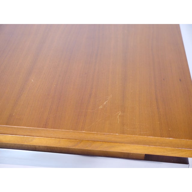 Mid-Century Dining Table in Walnut with Chrome Frame, 1960s For Sale - Image 10 of 11