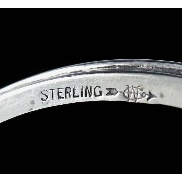 Metal 1920s Art Deco Sterling Silver and Cut Glass Coaster Set - Set of 7 For Sale - Image 7 of 7
