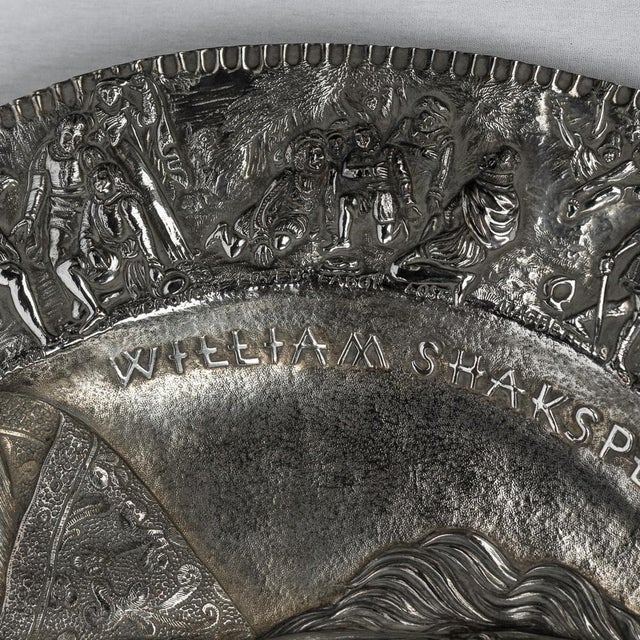 19th Century Victorian Silver Plated Shakespeare Charger, Elkington, 1850s For Sale - Image 4 of 18