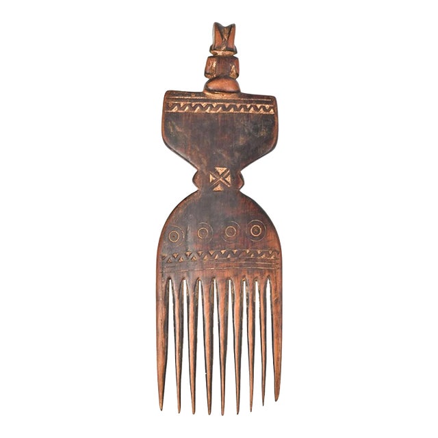 Early 20th Century Nyamwezi Mwana Hiti Figural Comb Tanzania For Sale