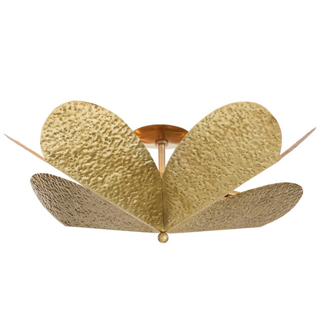 Arteriors Home Arteriors Home Lucinda Gold Brass Flush Mount For Sale - Image 4 of 10