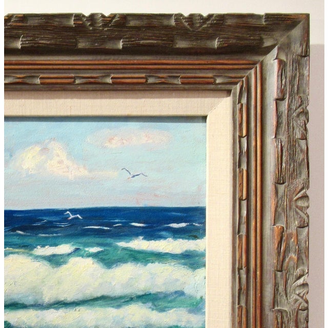 Jean Martin Coast Near San Diego 1949 Painting For Sale - Image 4 of 6