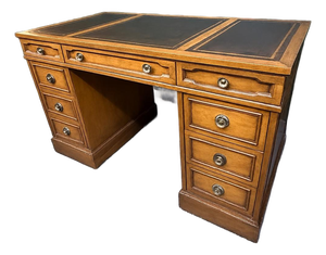 Vintage 1960’s Drexel Triune Tooled Leather Top Desk