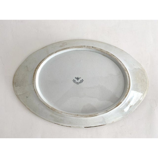 1880 English Woodlands Pottery Platter For Sale - Image 4 of 5
