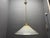 Mid-Century White Murano Glass Pendant Light with Black Rim, Italy, 1970s For Sale - Image 11 of 14