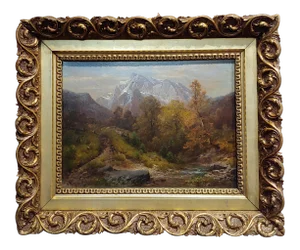 A. Waugen -19th Century Swiss Landscape-Oil Painting