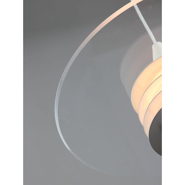 Scandinavian Duett Acrylic Glass and Metal Pendant Lamp from Landskrona Sweden, 1990s For Sale - Image 15 of 18