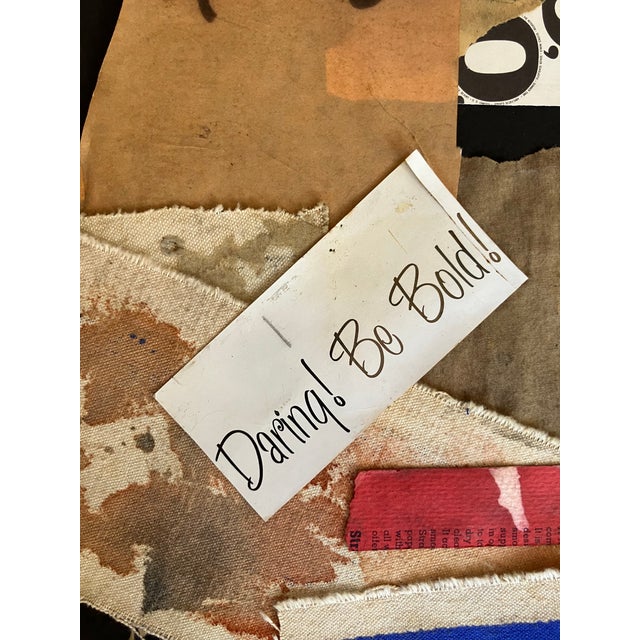 1950-60’s "Darling Be Bold" Mixed Media Collage, Framed For Sale In Monterey, CA - Image 6 of 8