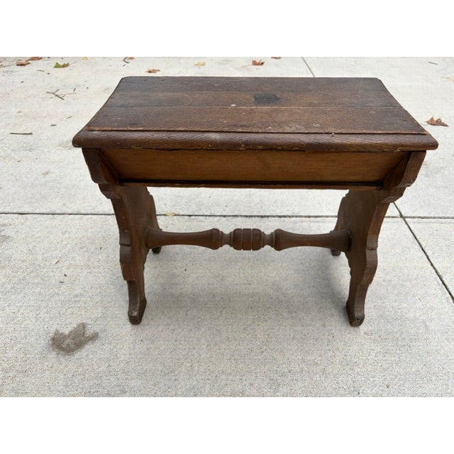 Vintage Slipper Bench or Stool With Hidden Compartment For Sale - Image 6 of 6