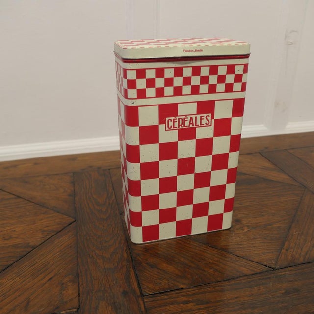 Lovely Set of French Food Canisters Original French Enamel Canister set is a complete set of five pieces, Sucre, Café,...