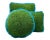 2020s Custom Handcrafted Artificial Turf Lumbar Pillow With Turquoise Ruffle - Large Lumbar For Sale - Image 5 of 10
