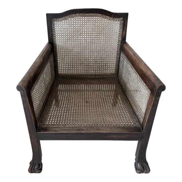 Antique Colonial Low Chair For Sale