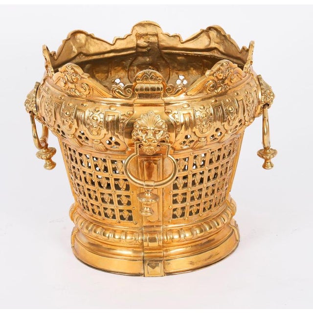 Antique Louis XIV Ormolu Jardinieres, 19th Century, Set of 2 For Sale - Image 10 of 18
