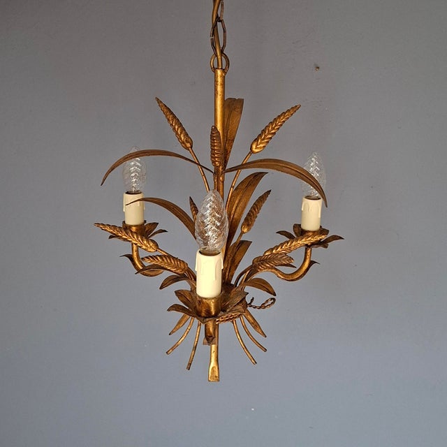 Wheat Sheaf Chandelier, 1960s For Sale - Image 6 of 6