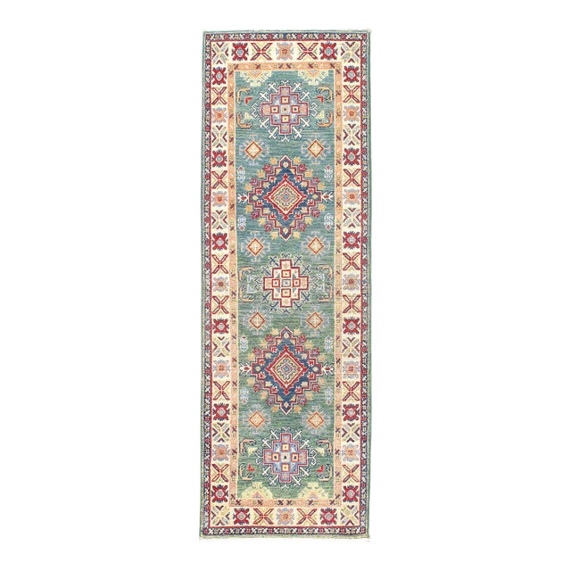 Pasargad DC Fine Hand Knotted Kazak Runner Rug For Sale