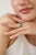 Modern 2.91ct Pear Cut Emerald & Diamond 14k Gold Half Eternity Band Ring Size 9 For Sale In New York - Image 6 of 16