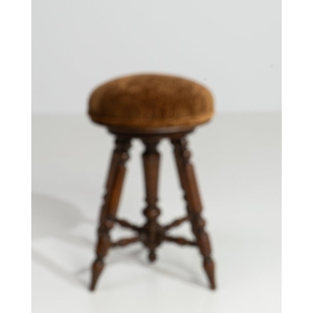 Wood 19th Century Napoleon III Adjustable Piano Stool For Sale - Image 7 of 14