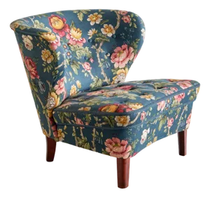 Lounge Chair in Floral Fabric and Birch by Gösta Jonsson, Sweden, 1940s