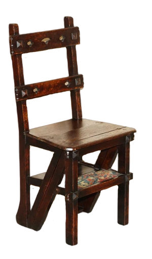 Antique Arts & Crafts Metamorphic Library Steps