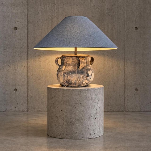 Large Vase Lamp from Vallauris, 1970s For Sale - Image 7 of 8