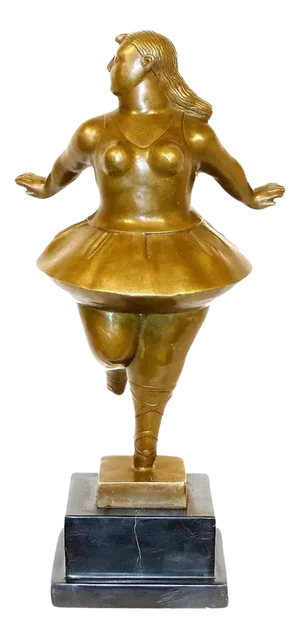 Woman Dancer Sculpture, 20th Century, Bronze