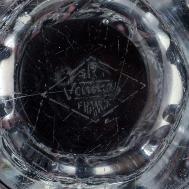 Glass Vintage French Art Deco Glass Vase in Crystal, 1930s For Sale - Image 7 of 8