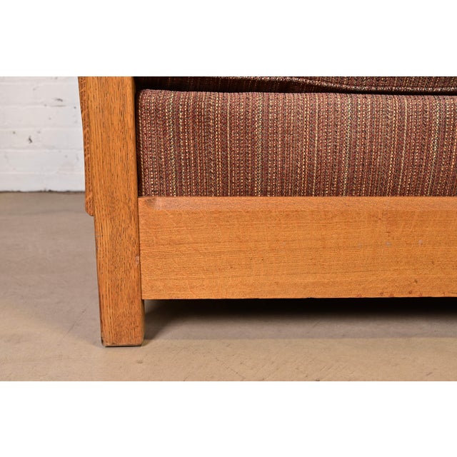 Stickley Mission Oak Arts and Crafts Spindle Sleeper Sofa For Sale - Image 11 of 18