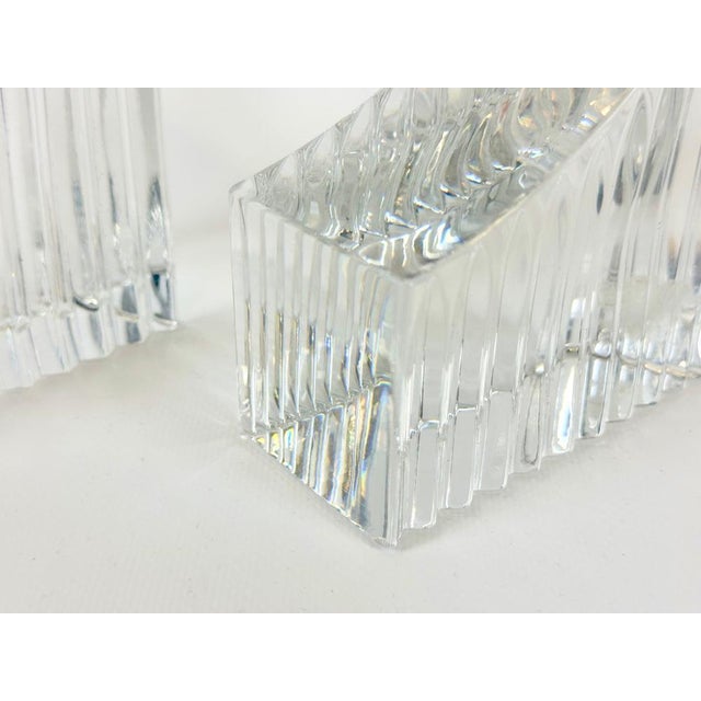 1970s Mid-Century Crystal Glass Bookends, 1970s, Set of 2 For Sale - Image 5 of 10